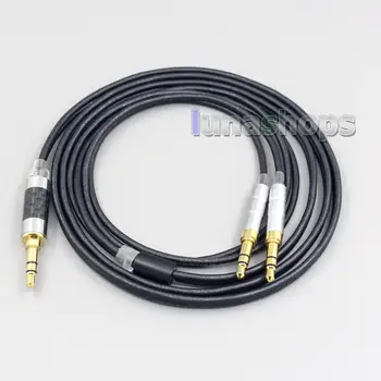 

LN007134 2.5mm 3.5mm 4.4mm XLR Black 99% Pure PCOCC Earphone Cable For Beyerdynamic T1 T5P II AMIRON HOME Denon AH-D600 AH-D7100