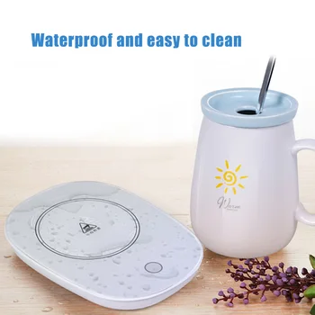 

Mug Warmer Coffee Warmer Keep Temperature 55 Degrees Celsius for Office/Home Include Mug Spoon FP8