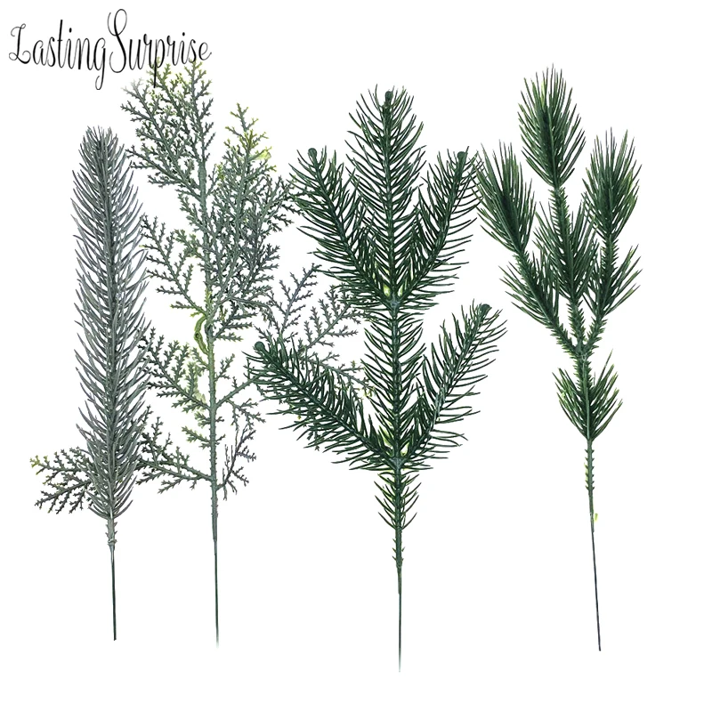 

Artificial Christmas pine Needles Decoration Christmas Tree Branches Simulation Leaves For Home Wedding Party Decor DIY Plant