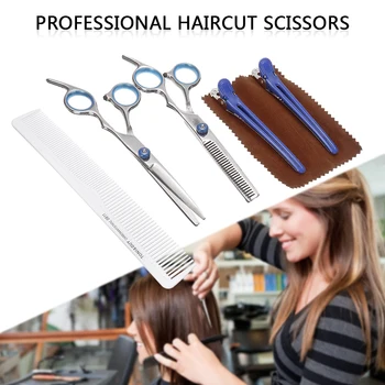 

1SET Professional Hair Cutting Thinning Scissors Barber Salon Hairdressing Shears Stainless Steel For Hairdresser