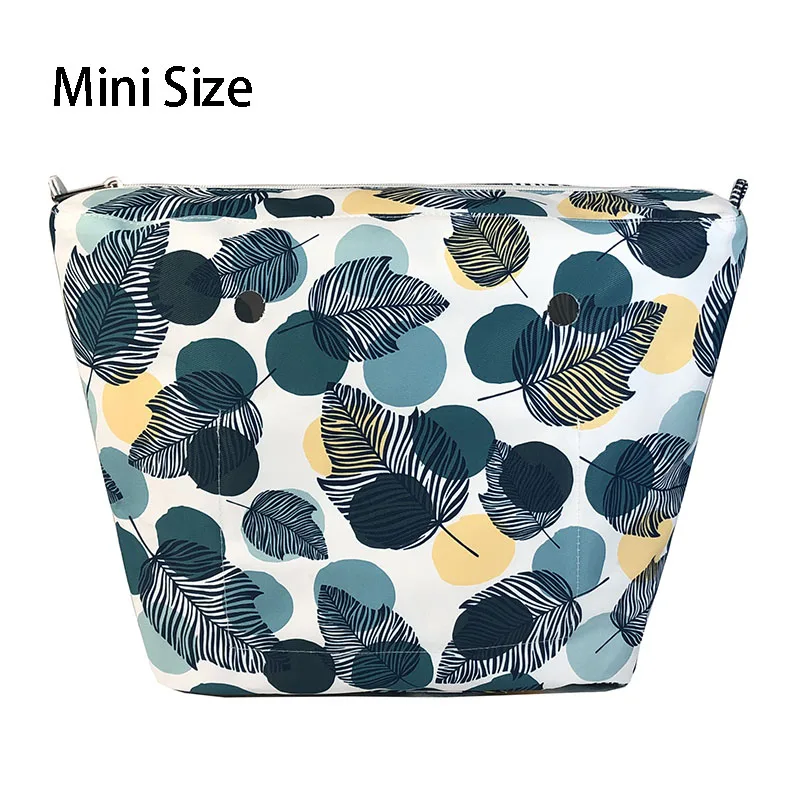 designer bags Floral Border Lining Colorful Print  Inner Zipper Pocket For Classic Mini Obag insert with inner waterproof coating for O bag wristlet corsage Totes