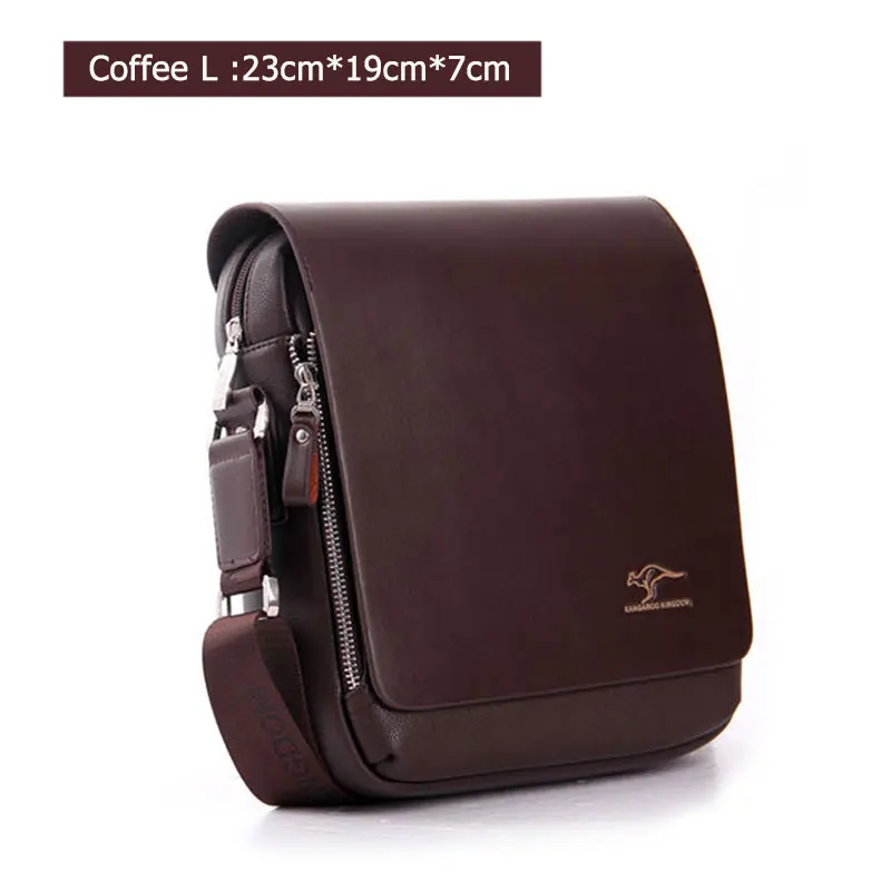 Модные брендовые мужские сумки-мессенджеры, качественная сумка через плечо из искусственной кожи, мужская сумка через плечо, роскошные деловые сумки для мужчин - Цвет: Coffee L