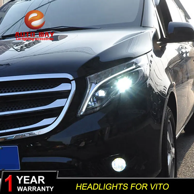 Автомобильный Стайлинг чехол для фары Benz vito 2016 2019 2017 светодиодный DRL Объектив