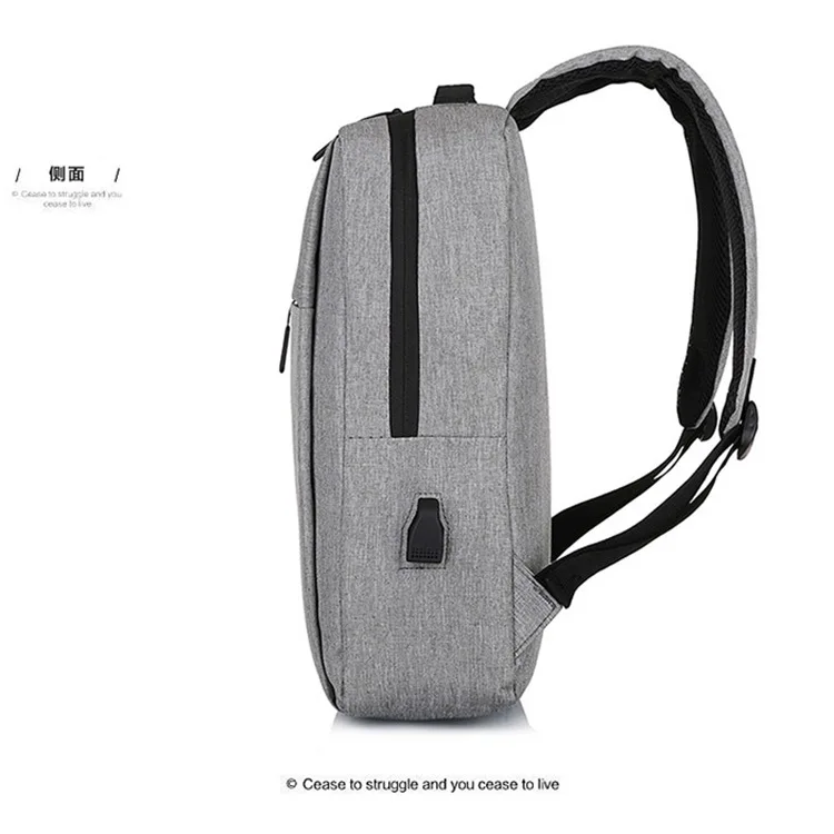 Модный USB простой рюкзак для ноутбука, бизнес рюкзак большой емкости, Мужская школьная сумка для компьютера, дорожная сумка, Студенческая сумка