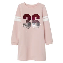 Зимнее платье с блестками для девочек; коллекция года; детские осенние платья с длинными рукавами для девочек; платье с единорогом для маленьких девочек; костюм для маленьких детей