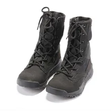 Ультра-светильник в армейском стиле в черной и белой расцветке, бархат; сезон весна-осень; сапоги в стиле «милитари» SFB; туфли из парусины; дышащая; CS, с высоким берцем, сапоги в стиле «милитари» Уличная обувь на шерстяном подкладе