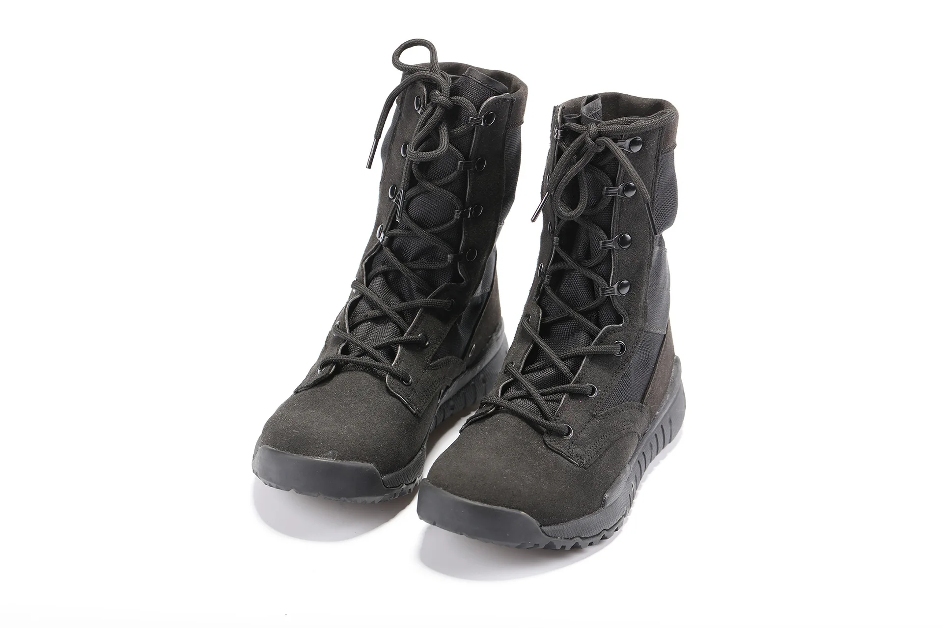 

Ultra-Light Combat Boots Black Velvet Spring And Autumn Combat Boots SFB Canvas Breathable Boots CS Hight-top Combat Boots Outdo