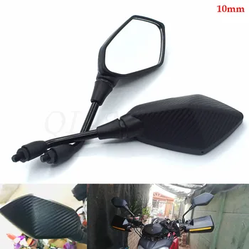 

Universal 10MM Motorcycle Handlebar Rear View Side Mirror Rearview Mirrors for Kawasaki ZX7R ZX7RR ZX9 ZX1100 ZRX1100 ZRX1200