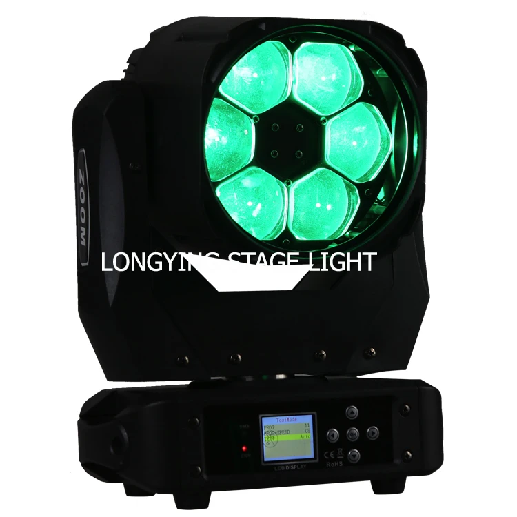 Free Shipping 2pcs/lot 2IN1 Flightcase Pack 250W Led Mini Bee Eyes Moving Beam 6x40W RGBW 4IN1 Zoom Light 0-40 Degree Adjustable