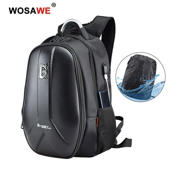 

GHOST RACING 36-55L Motorcycle Backpack Carbon Fiber Hard Shell Multi-function Motorbike Expandable Storage Helmet Bag Luggage