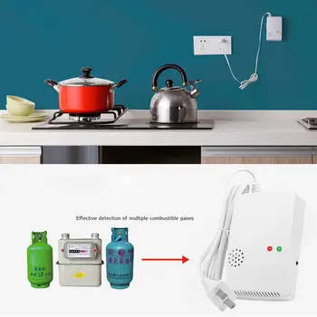 

Combustible Gas Alarm LPG LNG Coal Natural Gas Leak Standalone Detector Sensor High Sensitive For Home Security Safety