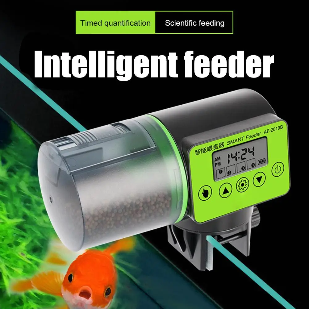 Auto Fish Feeder Timer Food Feeding LCD Timing Aquarium Auto Feeder