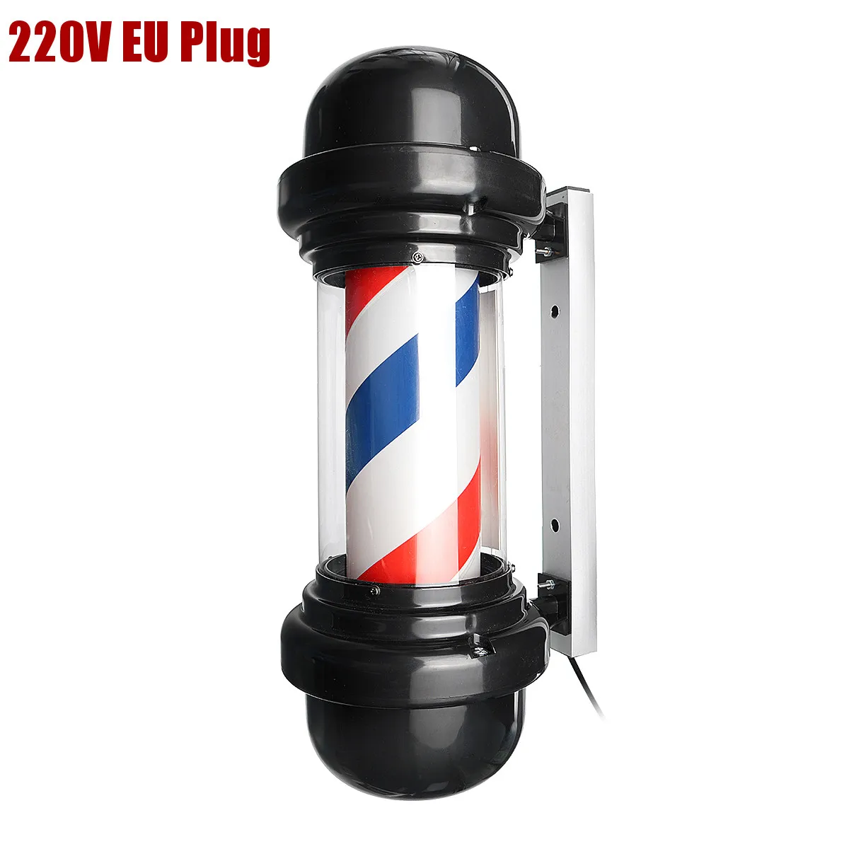 50 см светодиодный светильник для парикмахерской в виде столба, в красную, белую и синюю полоску, настенный подвесной светильник для салона, лампа для салона красоты - Испускаемый цвет: EU Plug