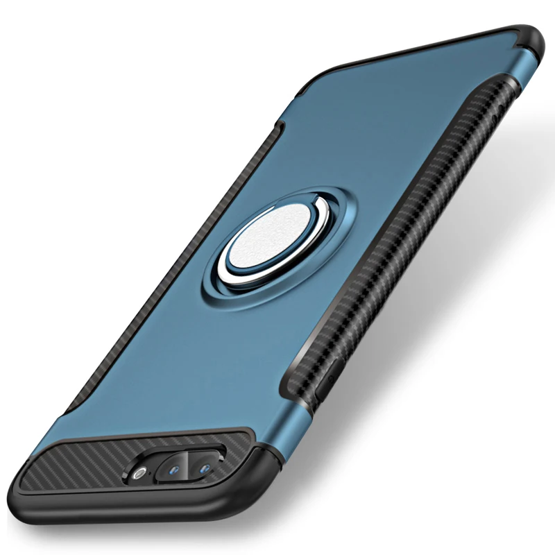 Высокое качество магнитный автомобильный держатель чехол для iPhone X 7/8 Plus чехол 360 Вращающийся на палец чехол для телефона с кольцом N
