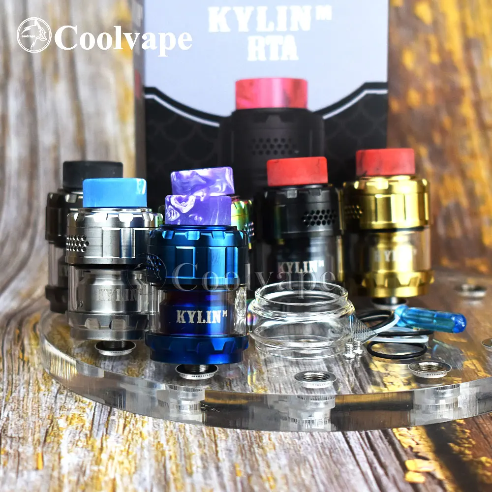 coolvape Kylin M RTA Rebuildable Tank 3ml/4.5ml 24mm Atomizer Top airflow Large Build Deck Vaporizer vape | Электроника