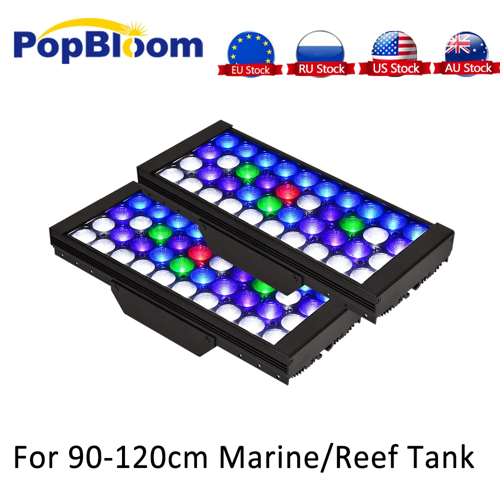 

Popbloom 2pcs Spectrum Timer Programmable Aquarium LED Lighting For saltwater Fish Tank Arm Mounting Kit Akvaryum Chihiros