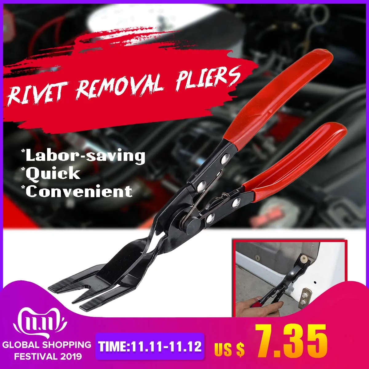 

Audew Auto Car Door Trim Rivets Clips Plier Fastener Remover Puller Tool Repair Tools Car Styling