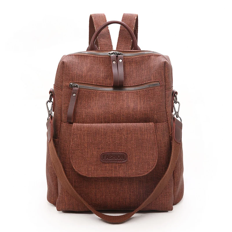 

Women's Backpack Simple Anti-theft Pu Bagpack New Multifunctional Square Shoulder Bag Waterproof
