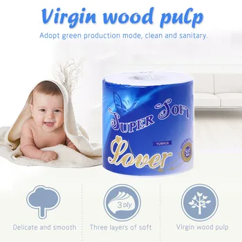 

Hollow Replacement Roll Paper Print Interesting Toilet Paper Table Kitchen Pape Soft Skin-Friendly Cleaning Supplies
