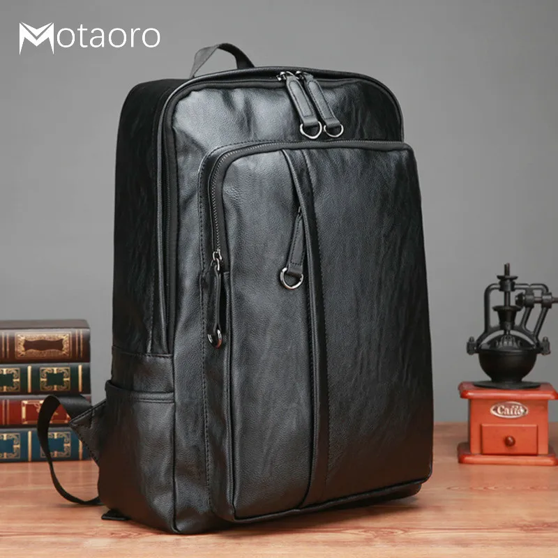 

Man Backpacks Leather Men's Backpack Women 15 Inch Laptop Backpack Male Bags Waterproof Business Travel Bag Sac A Dos Mochilas