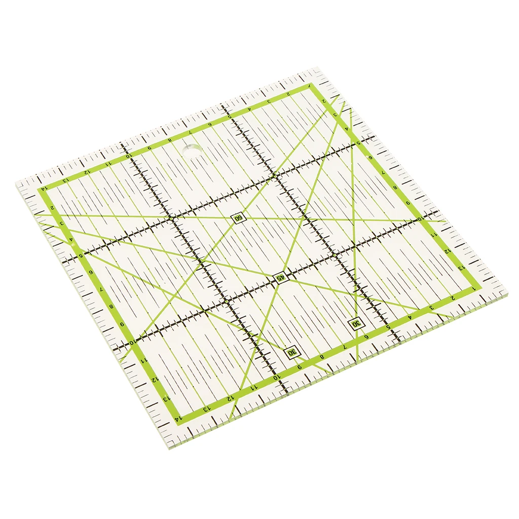 Пластиковый шаблон для шитья 15x15 см линейка лоскутного инструмент шитья|Швейные