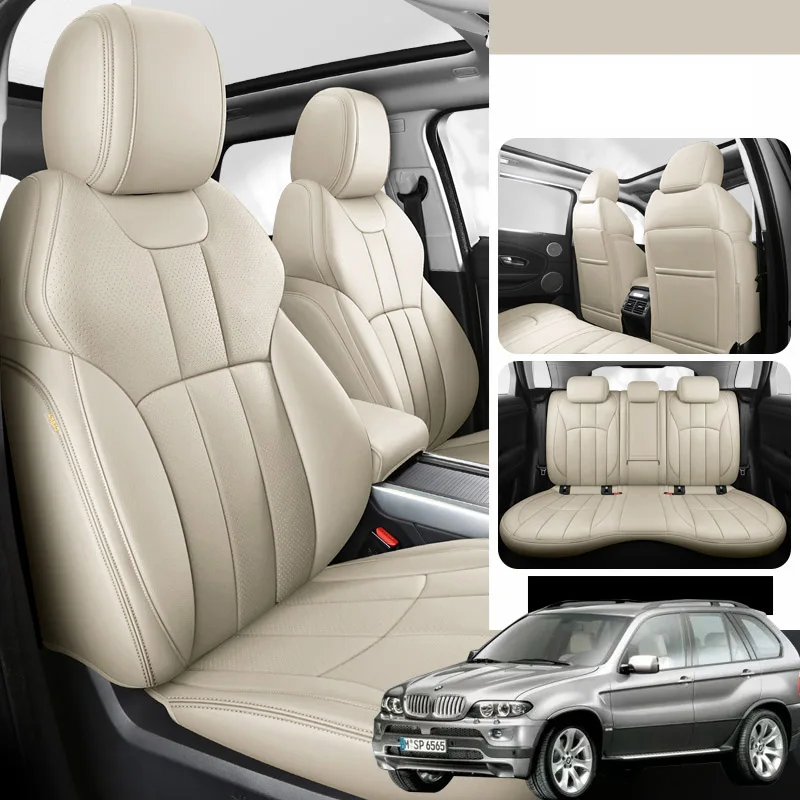 Genuine Leather Car Seat Cover Set For Bmw Bmw X5 E53 2004 2005