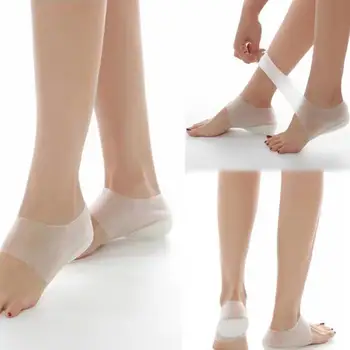 

2.5cm Invisible Height Lift Heel Pad Sock Liners Increase Heightened Gel Insole Heel Protector Relieve Plantar Fasciitis Women