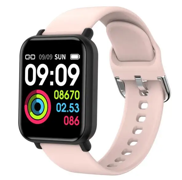 R16 Смарт-часы IP68 Водонепроницаемые Смарт-часы пульсометр Монитор артериального давления фитнес-трекер для мужчин и женщин смарт-браслет PK B57 - Цвет: Розовый