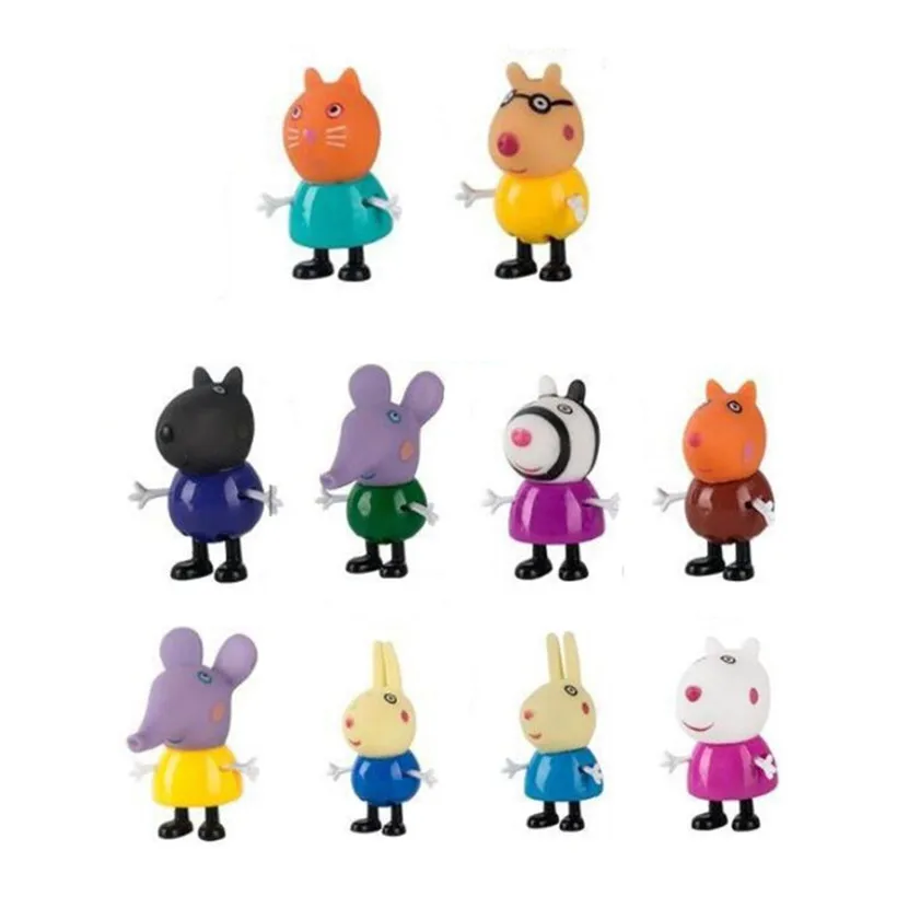

Peppa Pig Series Toys George Dad Mom Peppa And Friend Family Pack Role Original Action Figure Model Children Education Gifts