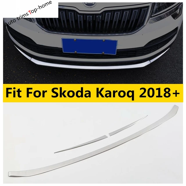 Yimaautotrims Front Lower Motor Grid Grill Streifen Abdeckung Trim  Edelstahl Zubehör Fit Für Skoda Karoq 2018 - 2020