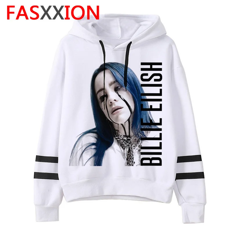 5554 Billie Eilish толстовки для мужчин/женщин забавные хип хоп Мода kawaii Толстовка Графический harajuku 90s Tumblr с капюшоном уличная Мужская - Цвет: 5554