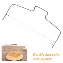 Кухонные принадлежности, инструмент для выпечки из нержавеющей стали, регулируемая проволока для резки торта, резак для теста, триммер, инструмент для украшения пиццы и торта