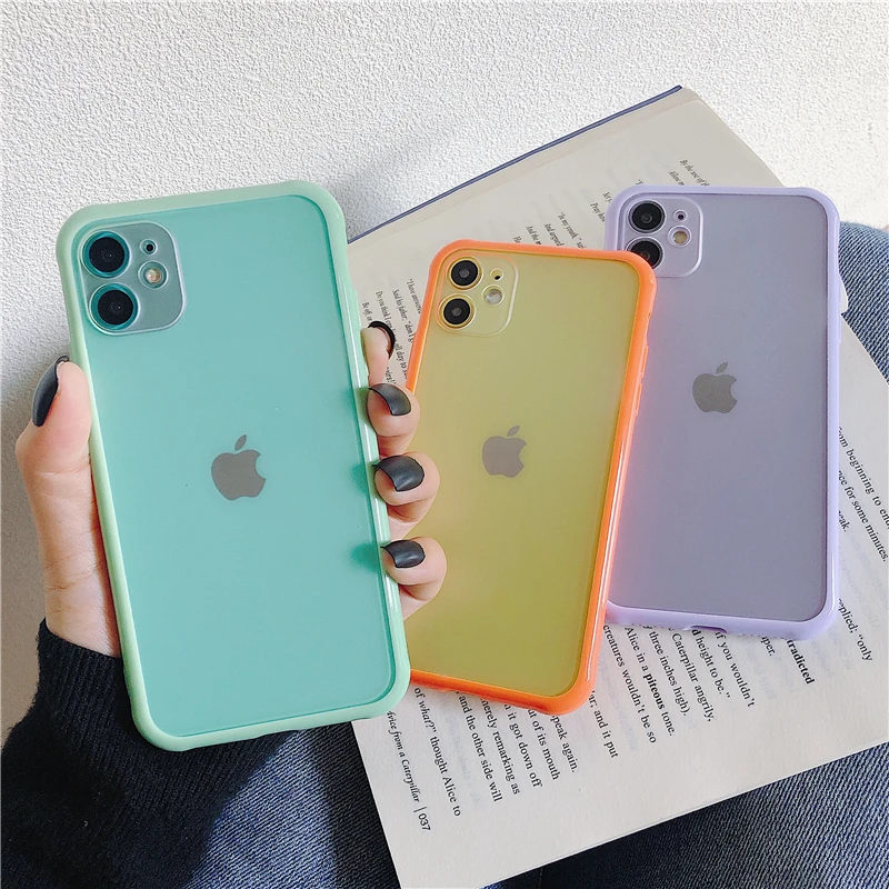 Матовый противоударный бампер для Iphone11 Pro Max Xr Xs 7 8 Plus SE2020|Бамперы| |