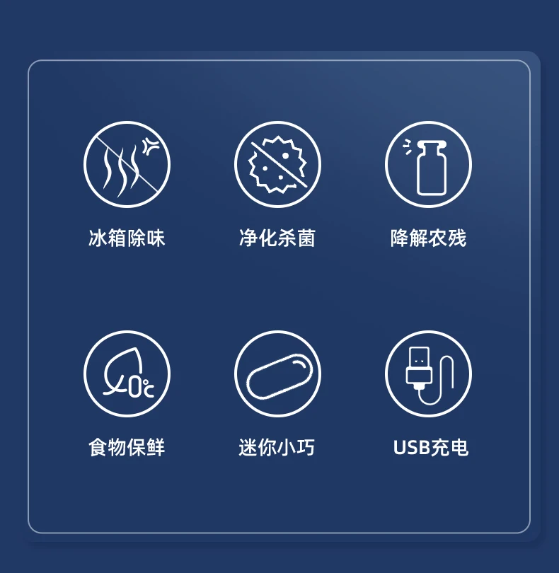 Youpin EraClean Refrigerator Deodorizing Sterilizer Household Kitchen Ozone Purifier Keeping Fresh Rechargeable Deodorant (11)