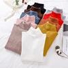 2021 Spring Autumn Women Ladies Knitted Turtleneck Stripe Pull Sweater Casual Soft Jumper Girl Slim Elasticity Pullovers Clothes 2
