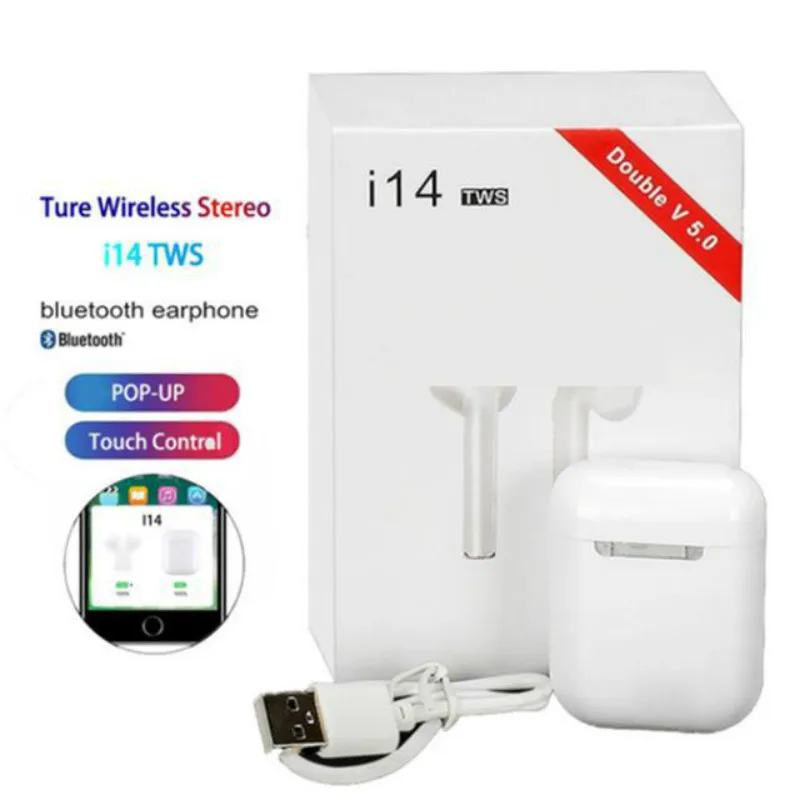 Auriculares tws i14 inalámbricos con micrófono, auriculares internos con cancelación de ruido para teléfono inteligente i11 i12 i13 i15 i7s