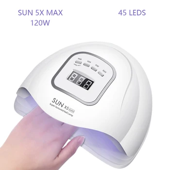

120W LED Lamp Nail Dryer UV Ice Lamp For Drying Gel Polish 10/30/60/99s Timer Auto Sensor Manicure Tools