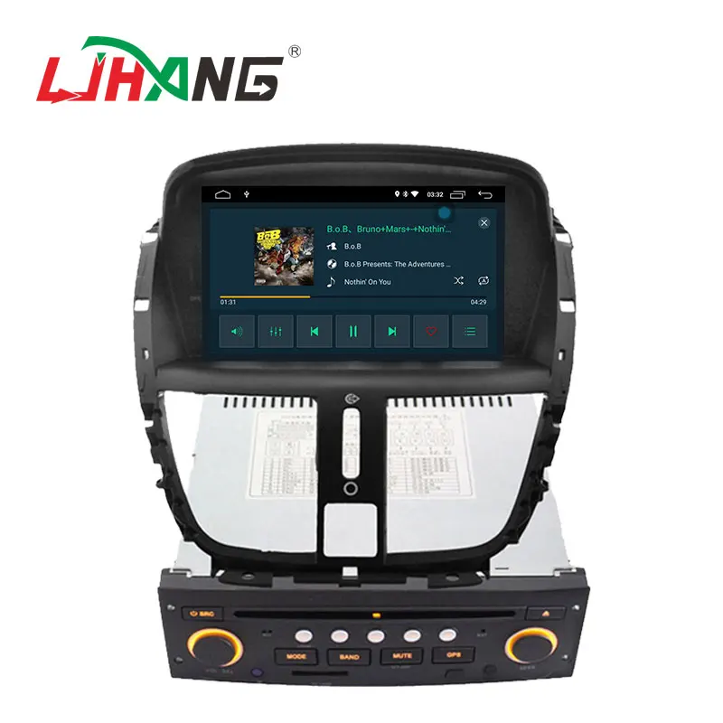 Flash Deal LJHANG 1 Din Car DVD Player Android 9.0 For Peugeot 207 2008-2014 GPS Navigation auto stereo headunit radio multimedia RDS Audio 2