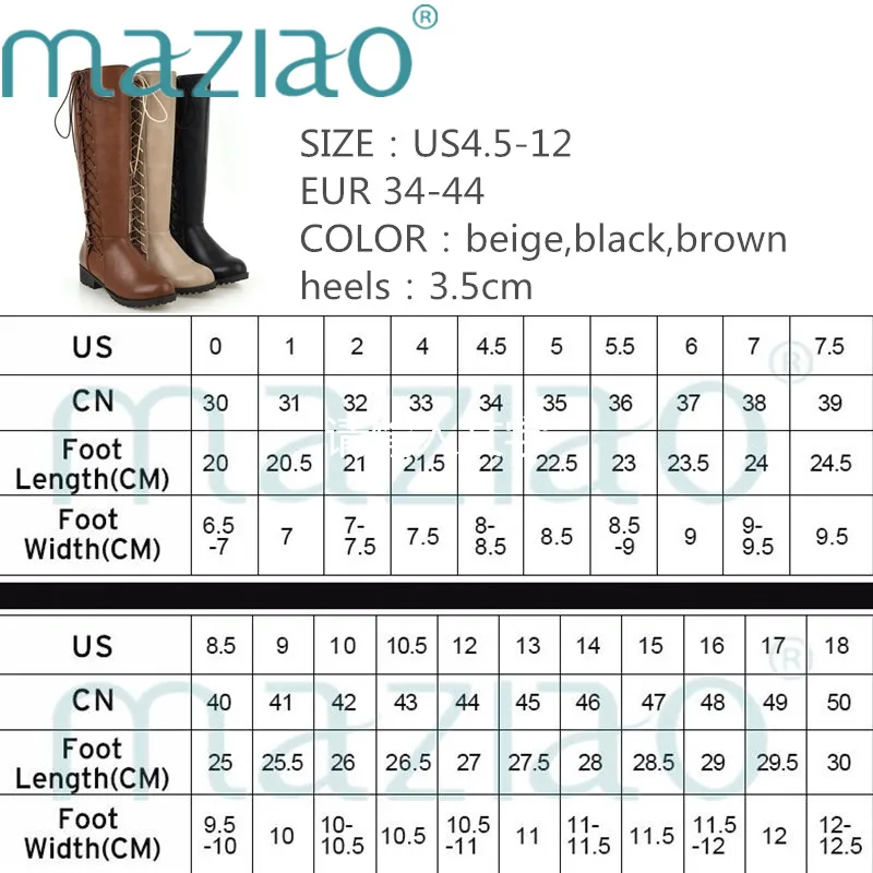 Большие размеры 34-44, сапоги до колена женские осенне-зимние сапоги с круглым носком женская обувь на среднем каблуке с перекрестной шнуровкой повседневные женские сапоги MAZIAO