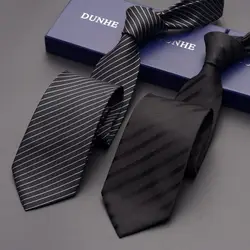 Высокое качество 2019 новые модные галстуки для мужчин бизнес 8 см Полосатый шелковый галстук свадебные галстуки для мужчин дизайнерский