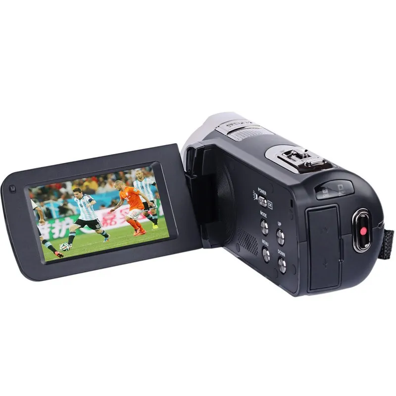 HDV-312P цифровых фотографий с высоким разрешением Камера 16X24 Мп 720P профессиональные цифровые видеокамеры 2,7 дюймов TFT Вращения Экран с светодиодный заполняющий светильник