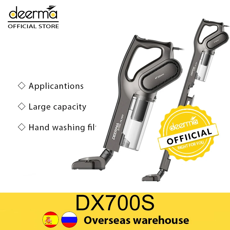 Deerma Handheld Vacuum Cleaner DX700S DX700S Household Strength Dust Collector Home Aspirator 2-In-1 Deerma Official Store