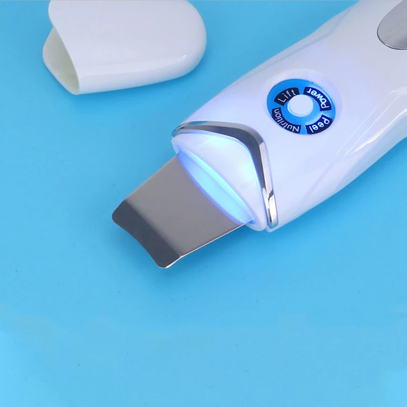 Скребок ультразвуковой для глубокой чистки кожи устройство с USB и светодиодной