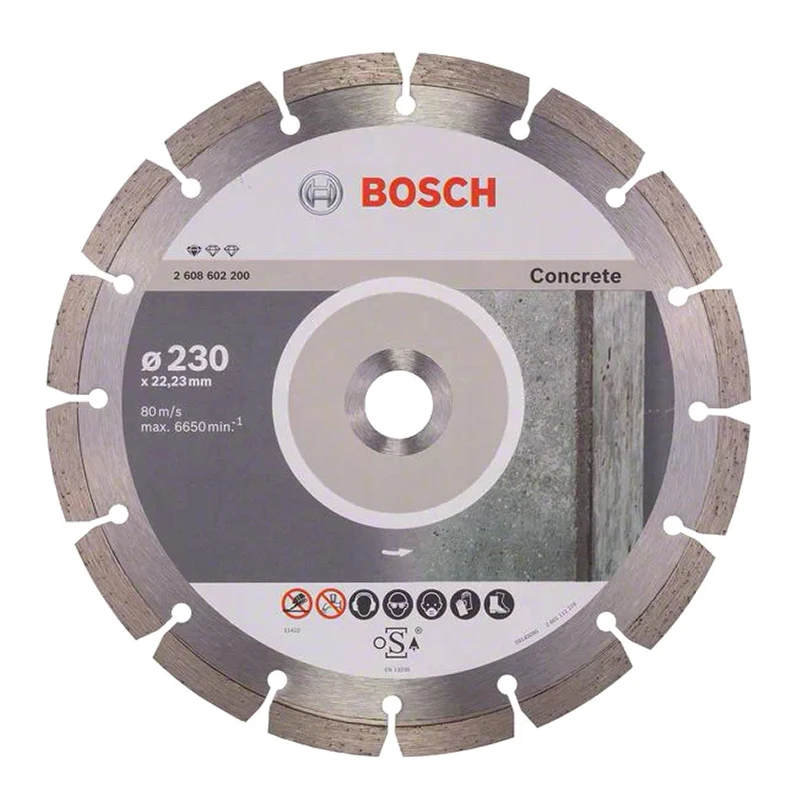 Диск алмазный BOSCH Ф230 бетон BPE (200) (диаметр 230 мм до 6650 об/мин сегментированный