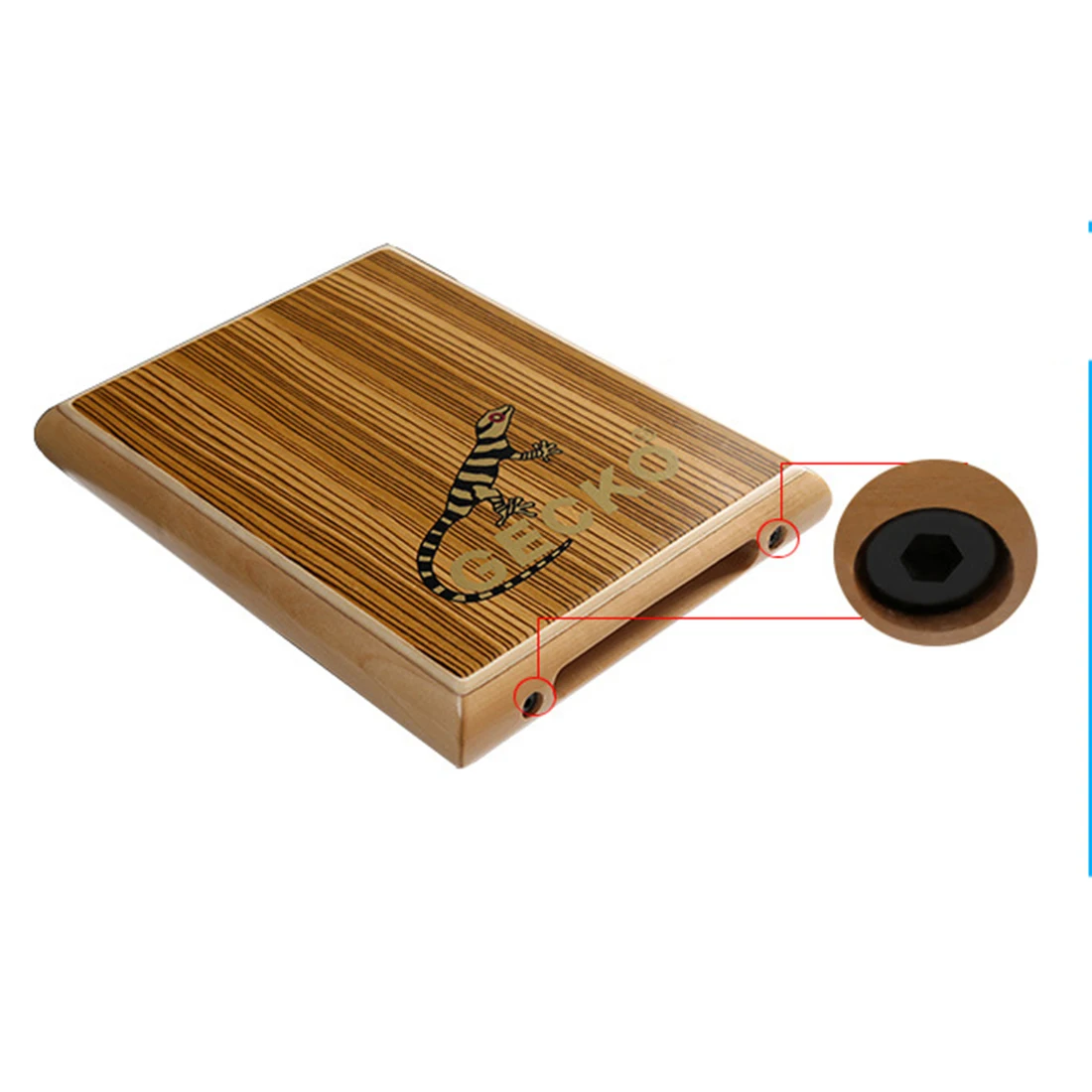 Портативный дорожный барабан Cajon, ручной барабан, ударные инструменты для обучения детей, Рождественский подарок на день рождения-zebravwood/Ebony