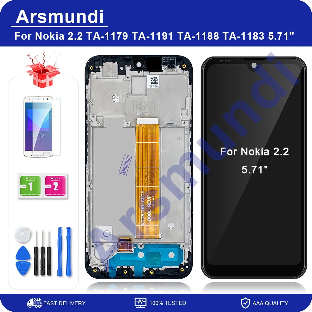 Фото For Nokia 2.2 5.71" LCD Display Touch Screen Digitizer Assembly Replacement N2.2 TA-1179 TA-1191 TA-1188 TA-1183 | Мобильные