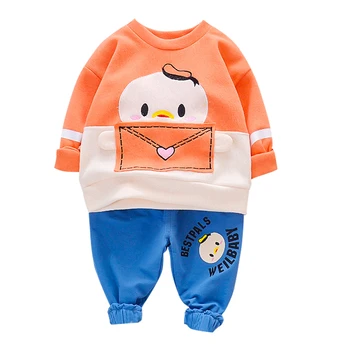 

Kids Fashion Girls Clothing New Spring Autumn Baby Boy Clothes Children Cotton Cartoon T Shirt Pants 2Pcs/set Toddler Tracksuits