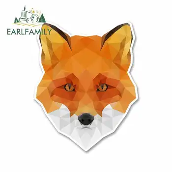 

EARLFAMILY 13cm x 13cm Abstract Fox Cartoon Funny Car Stickers RV VAN 3D DIY Fine Decal Bumper Trunk Truck Graphics Accessories