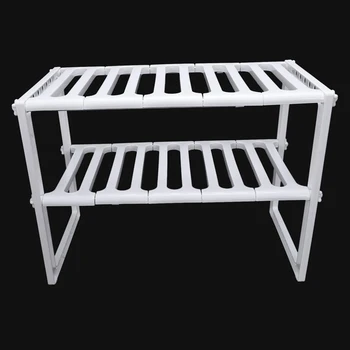 

Kitchen Rack Organiser Adjustable Removeable Under Sink Storage Tidy Shelf