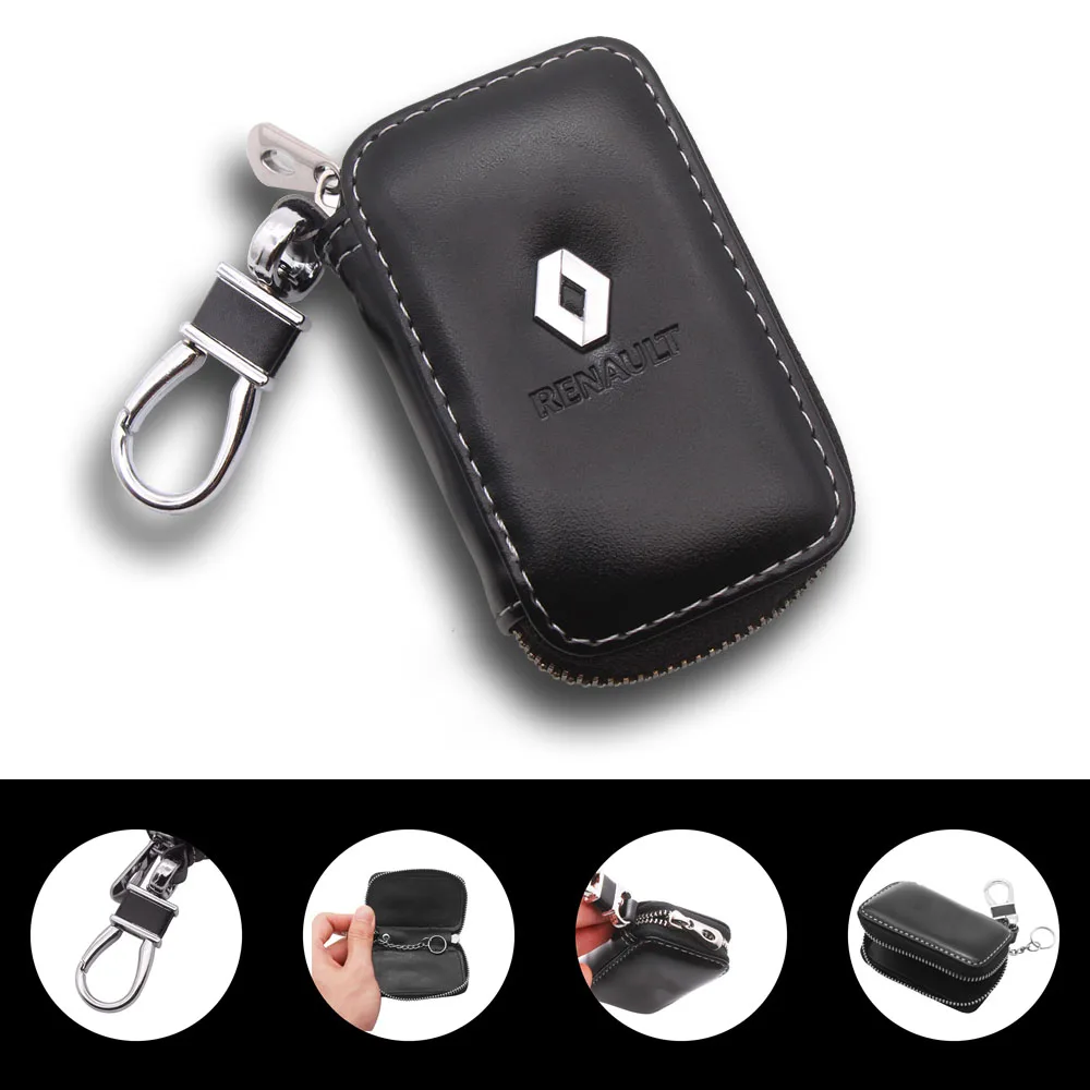 

Genuine Leather Key Wallet Car Key Bag Multi Function Key Case Fashion Key Holders for Renault duster megane 2 logan renault